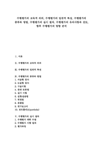 수행평가의 교육적 의의, 수행평가의 일반적 특성, 수행평가의 종류와 방법, 수행평가의 실시 절차, 수행평가의 유의사항과 검토, 수행평가의 방향-1