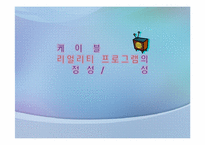 케이블 리얼리티 프로그램의 선정성과 폭력성에 관한 고찰-1