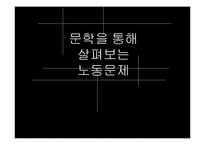 [현대문학의이해] 문학을 통해 살펴보는 노동문제-1