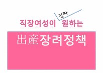 [여성학] 직장 여성이 원하는 출산 장려 정책-1