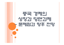 [중국경제] 중국 경제의 성장과 당면과제, 문제점과 향후 전망 PPT자료-1