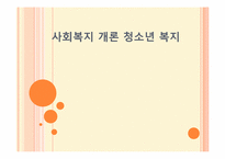 [사회복지학개론] 청소년 복지-1