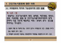 [인체영양학] 건강기능 식품법-12
