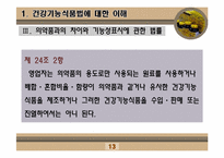 [인체영양학] 건강기능 식품법-13