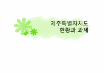 [정부간관계론] 제주특별자치도의 현황과 과제-1