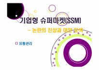 [유통관리] 기업형 슈퍼마켓(SSM) 논란의 진상과 대안 모색-1