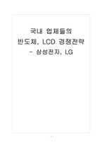 국내 업체들의 반도체, LCD 경쟁전략 - 삼성전자, LG 보고서-1