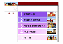 맥도날드 시장환경변화분석과 위기극복과정 파워포인트-2
