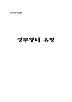 정부형태유형 레포트-1