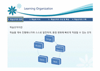 [거시조직론] 학습조직과 적용사례-7