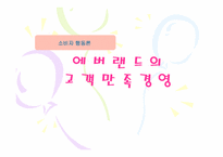 [소비자행동론] 에버랜드의 고객만족경영-1