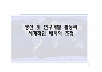 [국제경영] 생산 및 연구개발 활동의 세계적인 배치와 조정-1