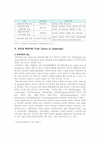 전통적 리더십 이론인 특성이론, 행동이론, 상황이론의 내용 비교-2
