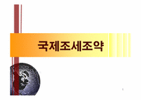 국제조세조약 레포트-1
