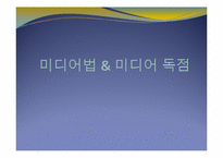[현대사회와 미디어] 미디어법 & 미디어 독점-1