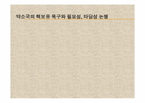 [정치외교학] 약소국의 핵보유 욕구와 필요성, 타당성 논쟁-1