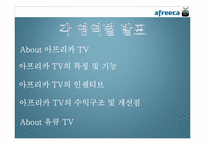 [인터넷과미래사회] 아프리카TV 분석-2