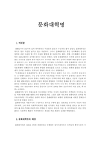 [중국역사] 문화대혁명에 대해서-1