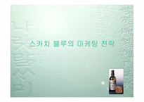 [마케팅](주)롯데칠성 위스키 `스카치블루`의 마케팅전략-1