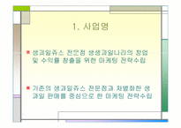 [사업계획서] 생과일 쥬스 전문점-3