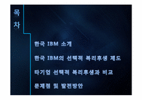 [인적자원관리] 한국 IBM의 선택적 복리후생 제도-8