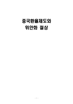 [국제통상] 중국환율제도와 위안화 절상-1