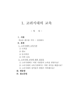 [고려시대사] 고려시대의 교육-1