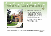 [교육철학] 루소의 교육사상을 실현한 자유학교-대안학교-5