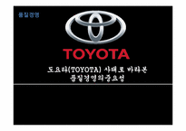 [품질경영] 도요타(TOYOTA) 사태로 바라본 품질경영의 중요성-1