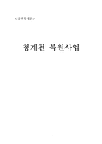 [정책학] 청계천 복원사업-1
