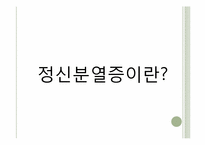 [의료사회복지론] 정신분열병-3