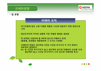 강진군, 교세라공업, 유한킴벌리 사례 -집단과 팀, 관료제와 팀제-11