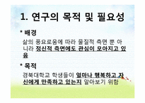 [조사방법론] 대학생의 행복지수와 자기만족도 조사-3