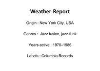 [재즈입문] Weather Report와 퓨전재즈-11