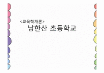 [교육학개론] 남한산초등학교 교수-학습 과정-1