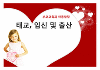 [부모교육과 아동발달] 태교, 임신 및 출산-1