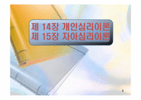 [인간행동과 사회환경] 개인심리이론, 자아심리이론-1
