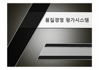 품질경영 평가시스템 사례 분석-1