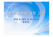[비교경영] 조선업계에 대한 고찰 -현대 ＆ 대우 ＆ 미쓰비시 중공업-1