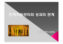 [인사관리] 인적자원관리와 성과의 관계-1