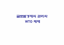 [경제학] 글로벌경제의 관리와 WTO 체제-1