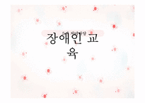 [장애인 복지론] 장애인 교육-1