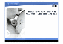 [유아 아동심리] 신생아, 영아, 유아 관련 특집 기사 내용 소개 분석-2