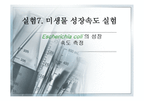 [화학공학] Escherichia coli의 성장 속도 측정-1