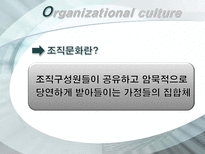 [조직행위] 조직의 문화와 가치관-4
