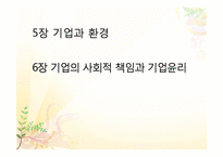 5장 기업과 환경, 6장 기업의 사회적 책임과 기업윤리-1