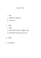 [경영정보] OB맥주의 ERP시스템 SAP에 관한 조사-2