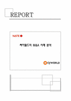 [전략경영] SK커뮤니케이션과 싸이월드 인수합병 전략-1