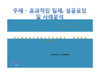 효과적인 팀제, 성공요인 및 사례분석-1