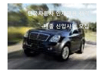 [인적자원관리] 자동차 산업 가상 인재채용 실습 보고서-1
